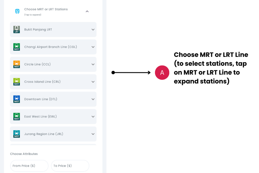 Search Help - Choose MRT or LRT